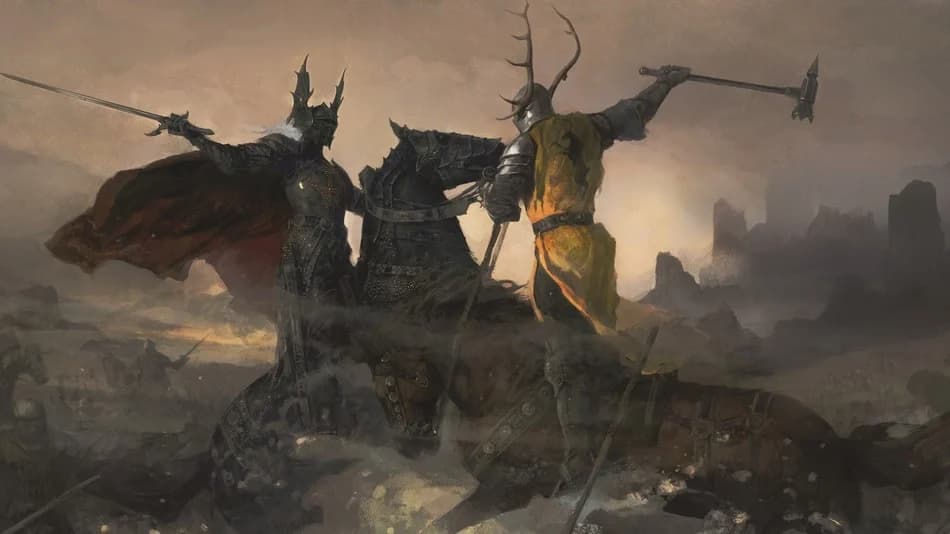 Robert Baratheon facing Rhaegar Targaryen at the Battle of the Trident