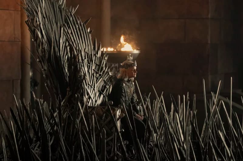 King Aegon II on the Iron Throne
